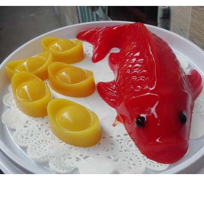 10 Hộp H122 đựng rau câu cá chép 24cm - bánh bông lan lớn