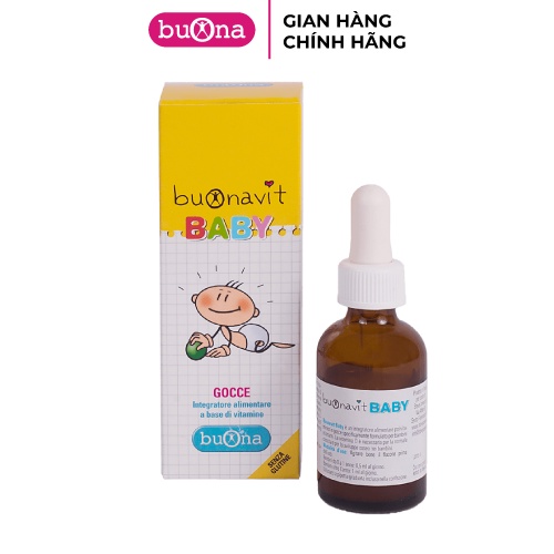 Buonavit Baby - Vitamin Tổng Hợp Nhỏ Giọt Giúp Bồi Bổ Cơ Thể, Tăng Hấp Thu Cho Trẻ - Lọ 20ml