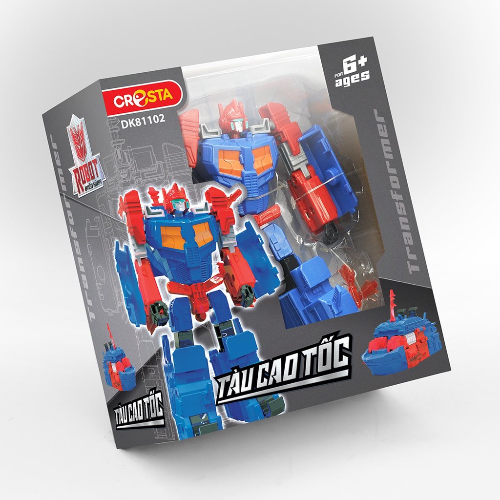 Đồ Chơi Duka: Robot Biến Hình – Xe Đặc Chủng DK 81103 +Tàu Cao Tốc DK 81102 + Chiến Đấu Cơ DK 81101