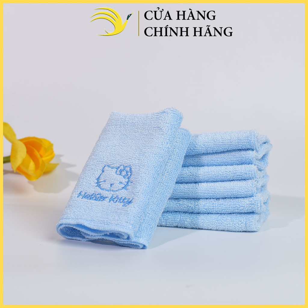 Khăn mặt Modal Gỗ sồi cho bé, khăn mặt vuông Hello Kitty mềm mại, kháng khuẩn cao an toàn với mọi làn da - Nam Đô 22386