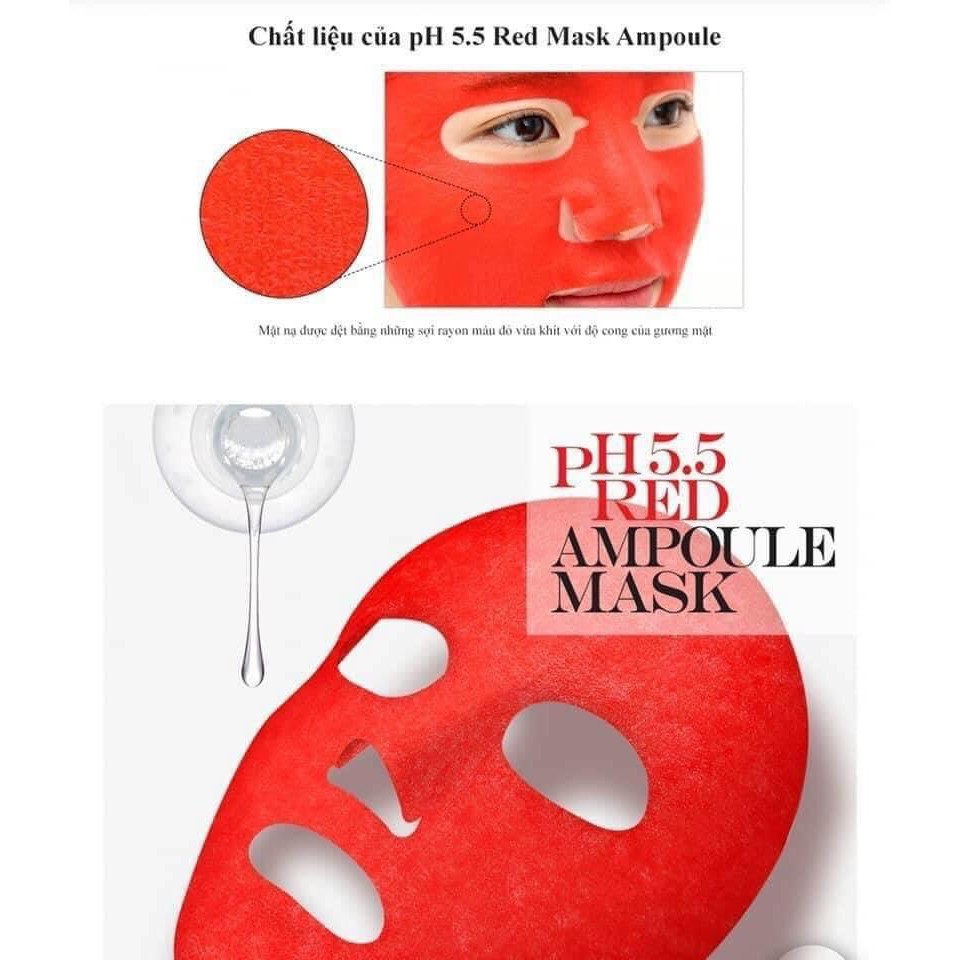 [1 Miếng] Mặt Nạ Red Peel PH5.5 Red Ampoule Mask - Mặt nạ dưỡng da cung cấp ẩm , ngăn ngừa mụn từ Hàn Quốc