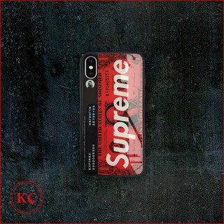 Ốp lưng kính iphone Supreme dollar