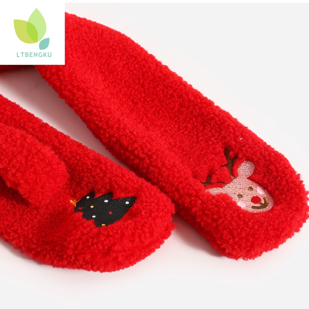 Khăn Choàng Cổ + Găng Tay + Nón + Khăn Choàng Hình Cây Thông Noel Cho Bé Trai