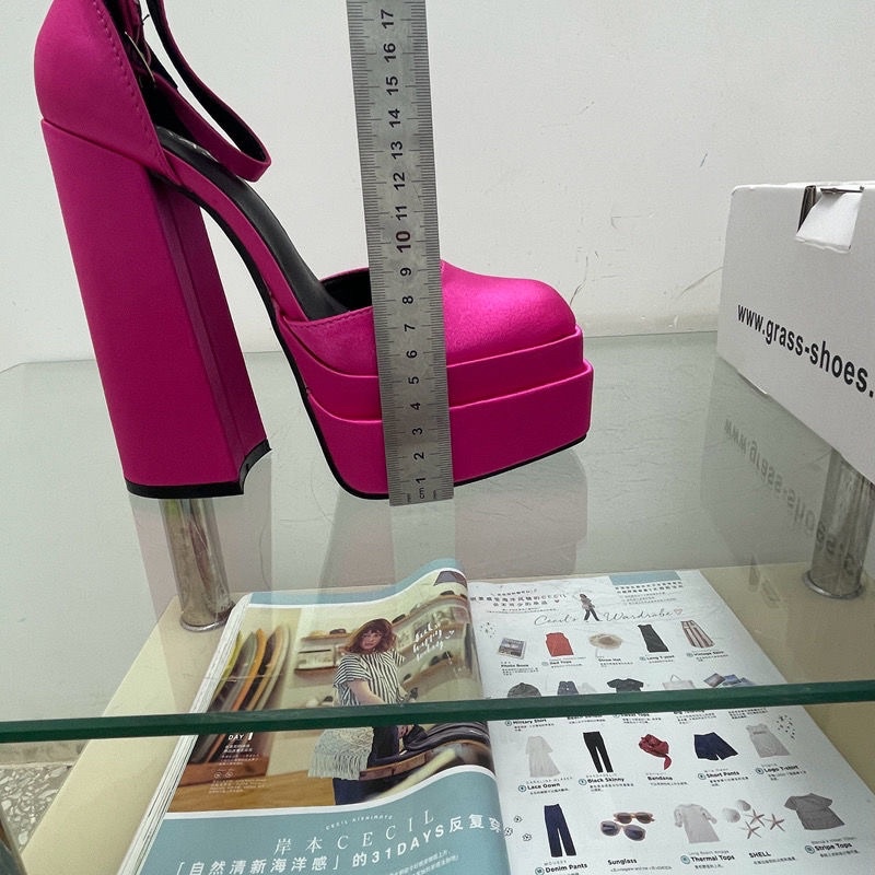 Guốc 14cm satin các màu