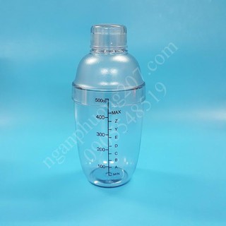 Bình lắc pha chế Cocktail Shaker 500ml vạch chia in đậm