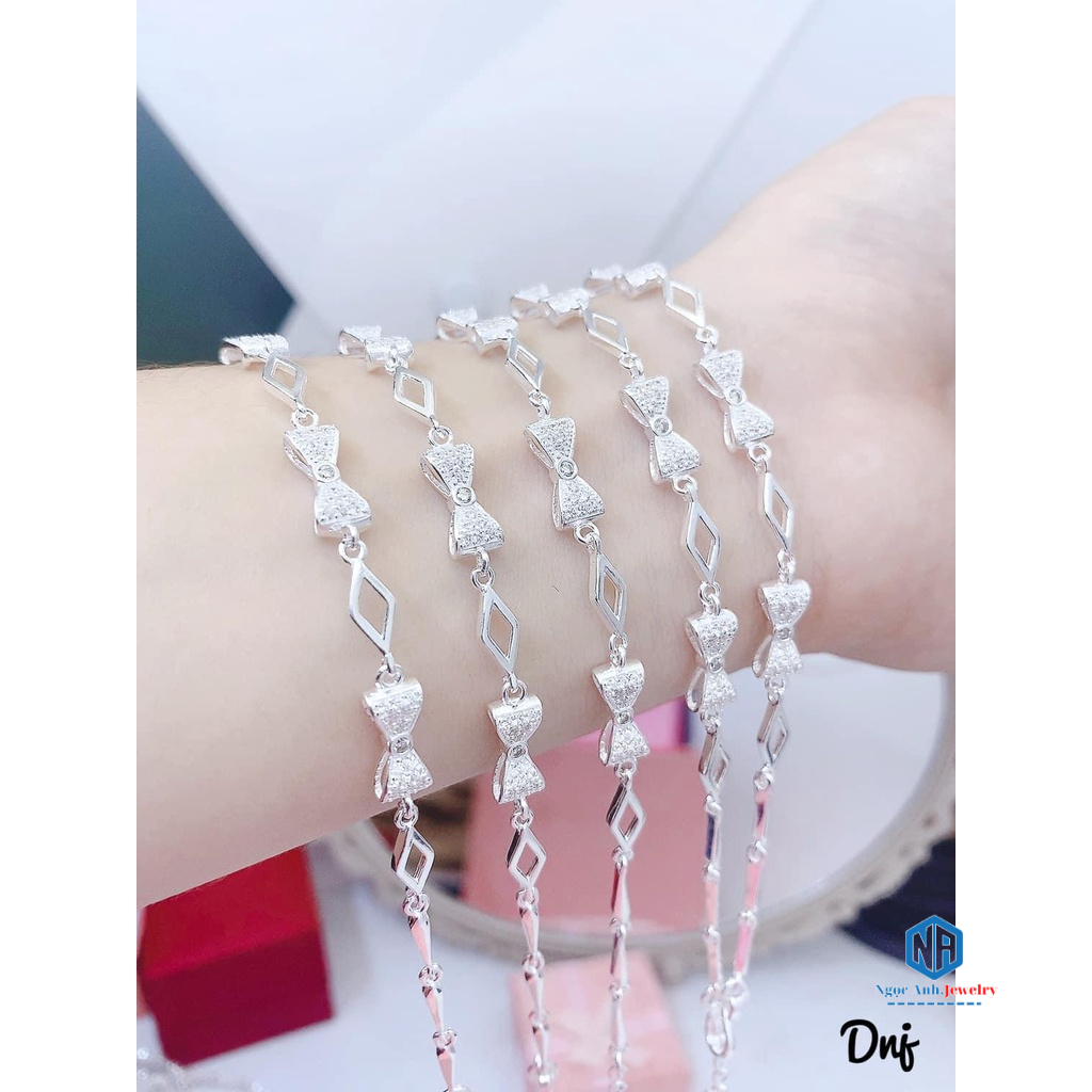 Lắc tay bạc hình nơ, lắc tay xinh xắn. Bạc_Ngọc Anh
