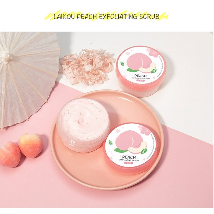 Tẩy da chết đào dành cho mặt Peach Exfoliating Scrub Laikou 90G Sena Beauty | BigBuy360 - bigbuy360.vn