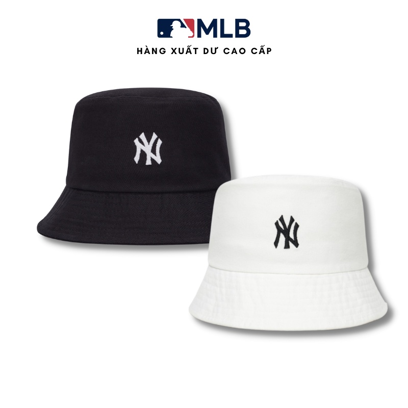 Mũ bucket MLB logo NY chữ nhỏ hàng xuất dư cao cấp phong cách Hàn Quốc - Hùng Nón Hiệu