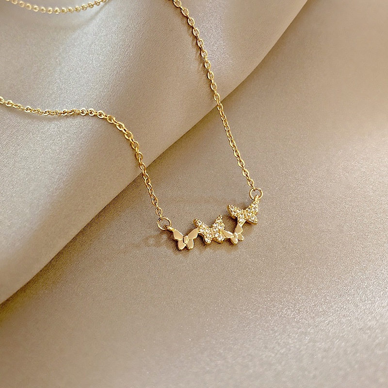 Vòng cổ Hình Bướm Phong Cách Hàn Quốc Sang Trọng Đơn Giản Dành Cho Nữ