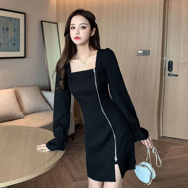 Đầm tay phồng cổ vuông phong cách hợp thời trang cho nữ | BigBuy360 - bigbuy360.vn