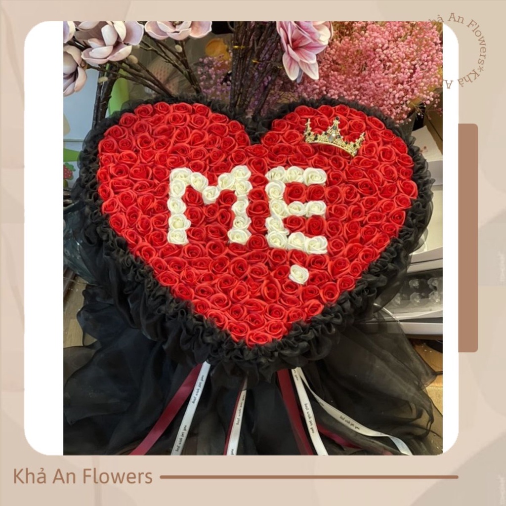 [Ship Hoả Tốc HN] Bó hoa tim sáp 200bông vĩnh cửu. Quà sinh nhật, quà kỷ niệm ý nghĩa.