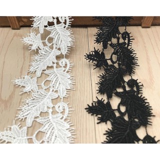 Dải Dây Ren Thêu Hình Chiếc Lá Trang Trí Cho Quần Áo