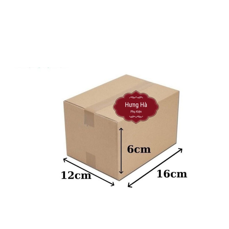 16x12x6 Combo 10 Hộp giấy carton, thùng giấy gói hàng, hộp bìa carton có chữ bên trong