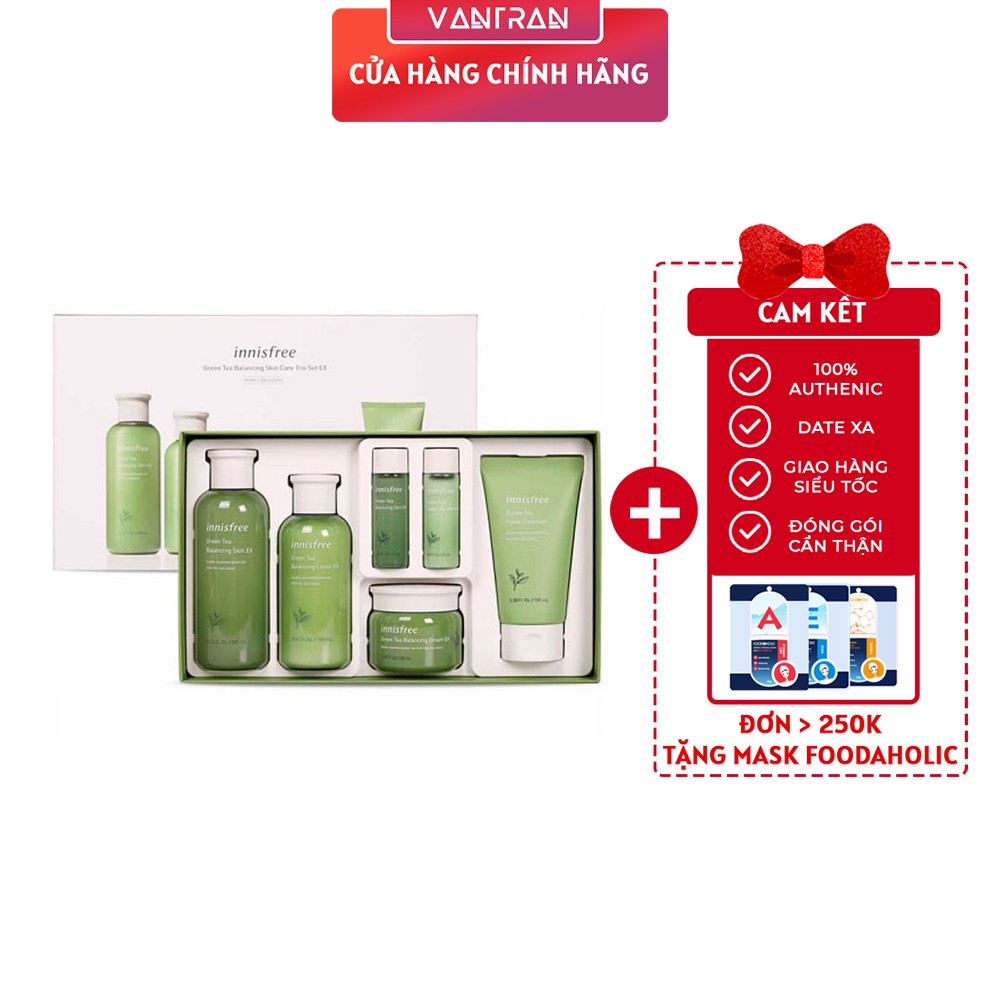 [Bộ Set 6 Món] Dưỡng Da Innisfree Trà Xanh Balancing EX 2020 Hàn Quốc