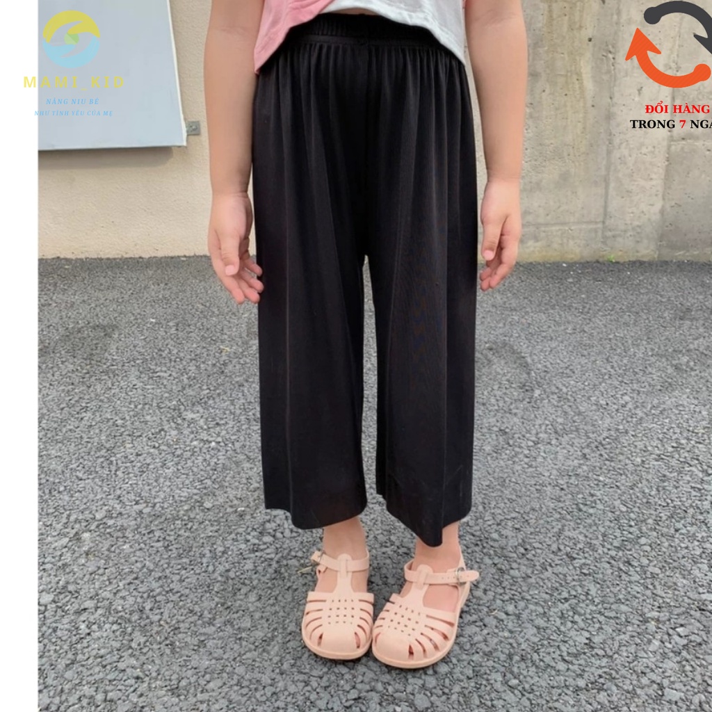 Quần Cho Bé Gái Ống Rộng Sành Điệu 15-40kg, Quần Đi Học Cho Bé (hàng nhà mamikid chuẩn ống rộng, mặc dáng xòe)