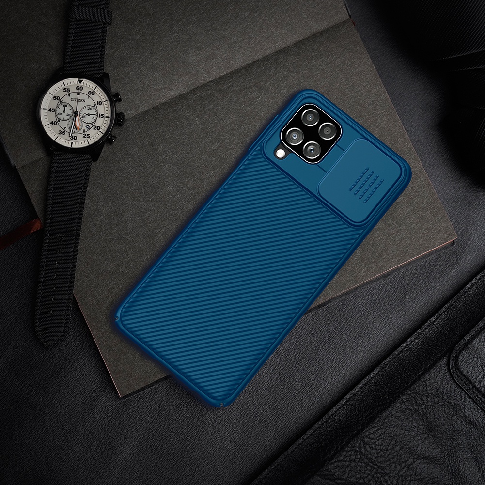 Ốp điện thoại Nillkin PC cứng có tấm trượt bảo vệ ống kính cho Samsung Galaxy A22 4G