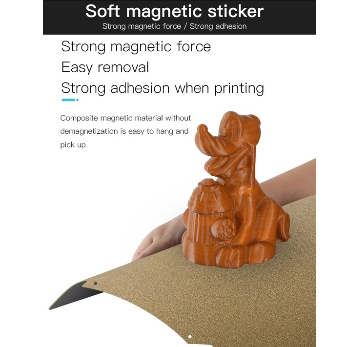 Bộ tấm bàn in mặt nhám PEI Printing Plate Kit Frosted Surface size 320*310*2mm dùng cho series CR-10 & Ender 3 Max