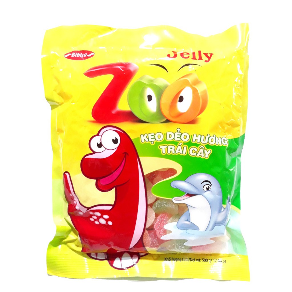 Kẹo Dẻo Zoo Jelly Bibica Áo Đường Gói 500g