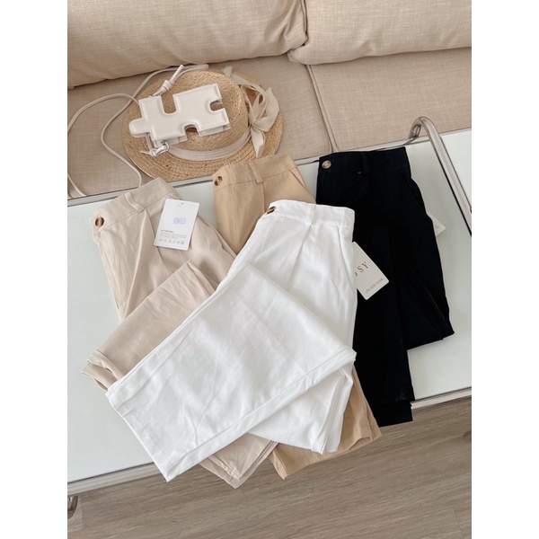 Quần baggy basic lưng chun sau QC