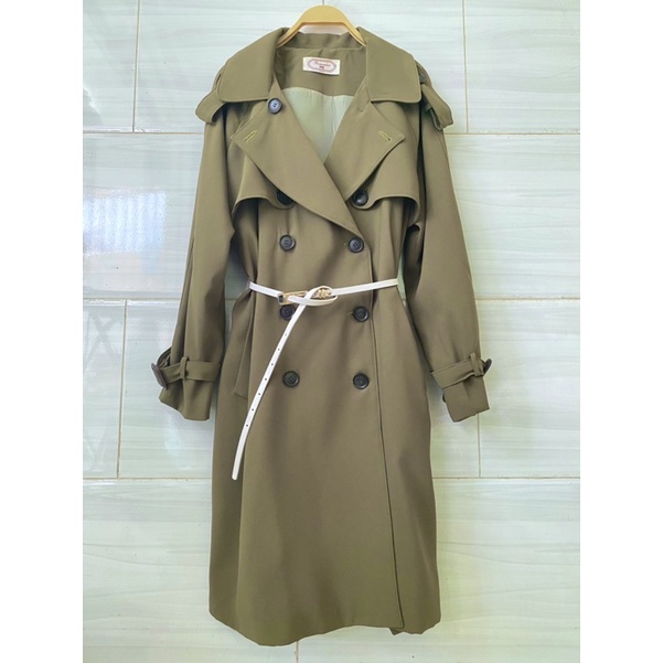 Măng tô Hàn 2 lớp, form dài, size L (55-70kg)