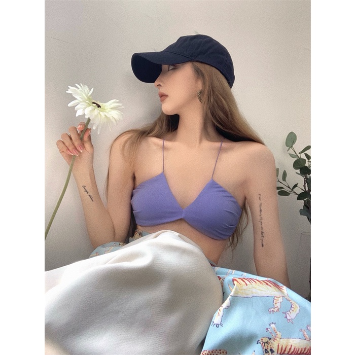 Áo Hai Dây Cổ Thấp Phong Cách Mỹ Quyến Rũ Cho Nữ