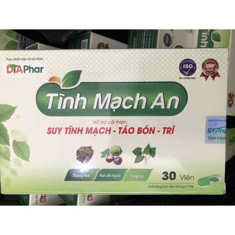 Tĩnh mạch an - viên uống hỗ trợ suy giãn tĩnh mạch, trĩ, táo bón ...