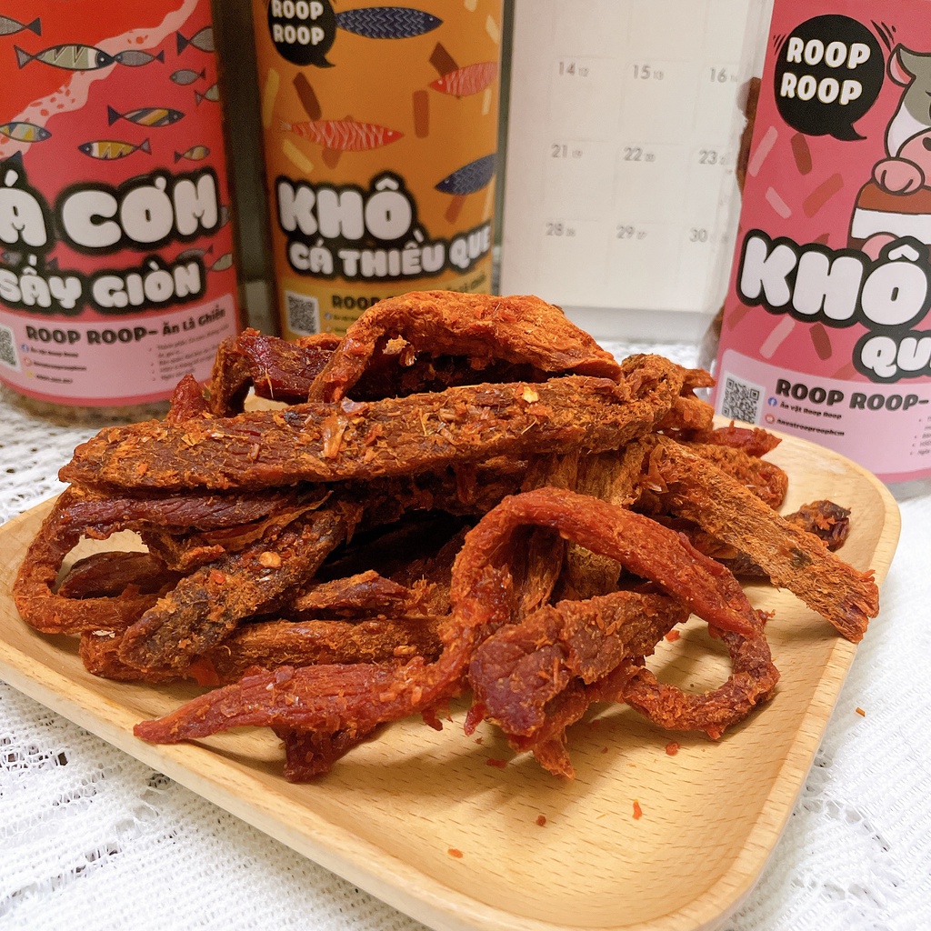 Khô bò que 200g RoopRoop đồ ăn vặt Sài Gòn vừa ngon vừa rẻ