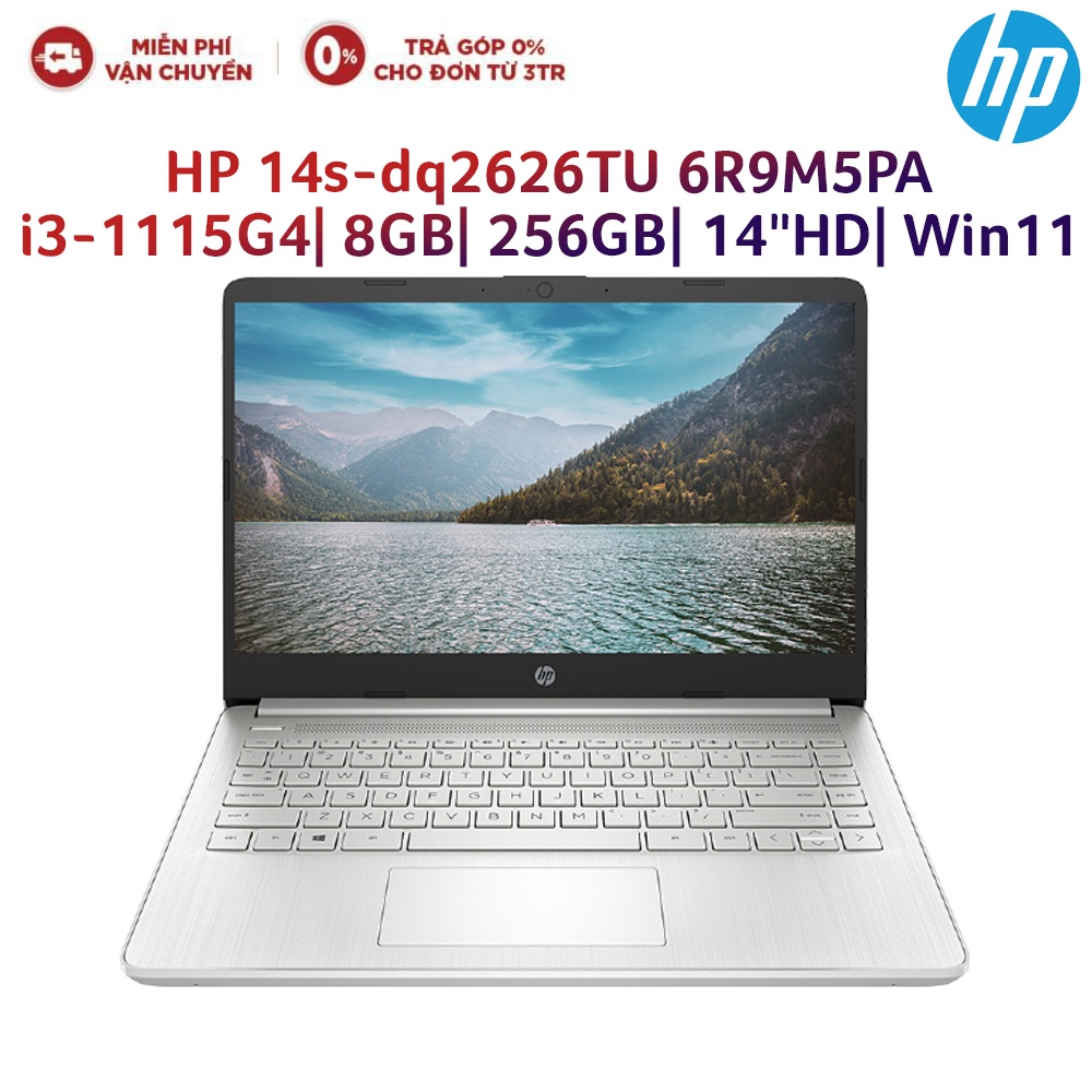 Laptop HP 14s-dq2626TU 6R9M5PA i3-1115G4| 8GB| 256GB| OB| 14"HD| Win11
