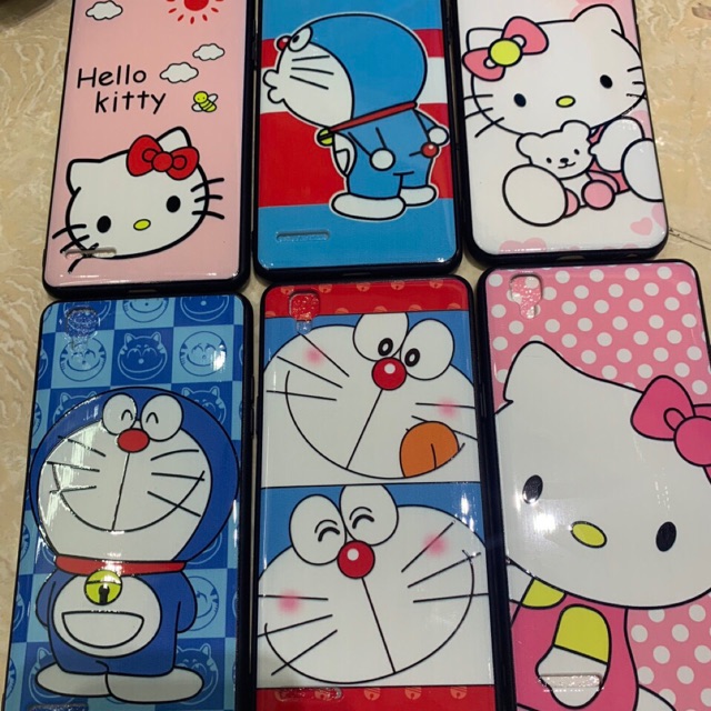 Ốp lưng oppo F1 kitty doremon bóng