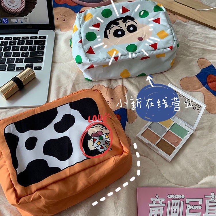 Túi Đựng Mỹ Phẩm Du Lịch Cỡ Lớn In Hình Cậu Bé Bút Chì Shin-Chan Dễ Thương Cho Nữ