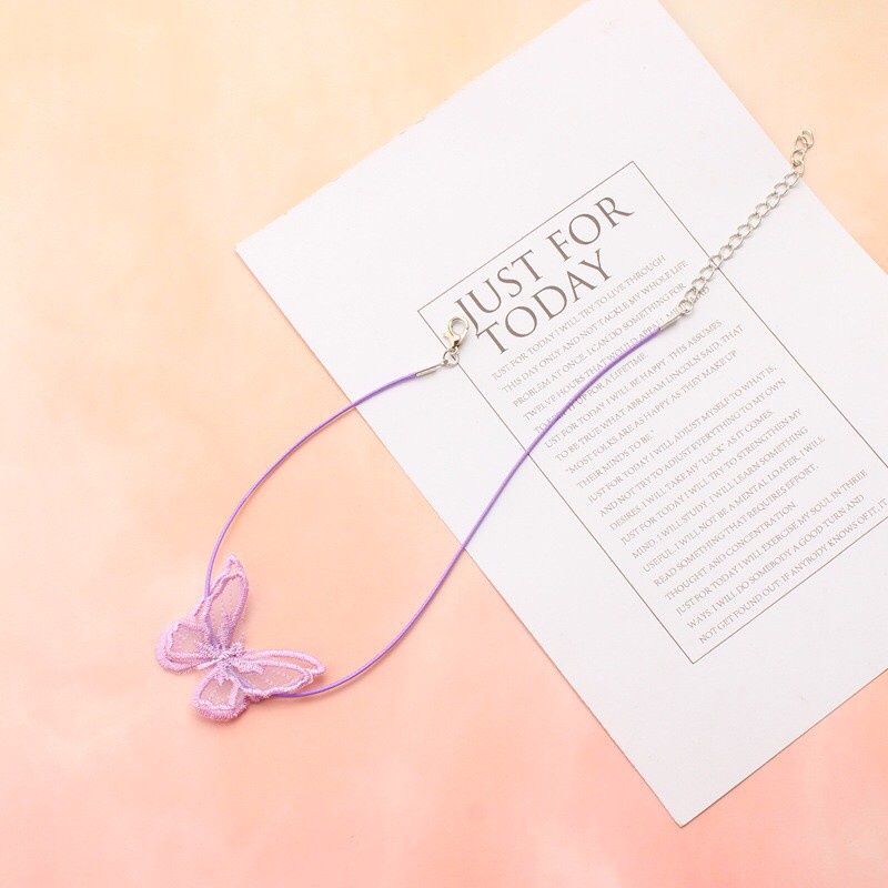 Choker bướm ren vòng đeo cổ butterfly phong cách hàn quốc - Mã NO17
