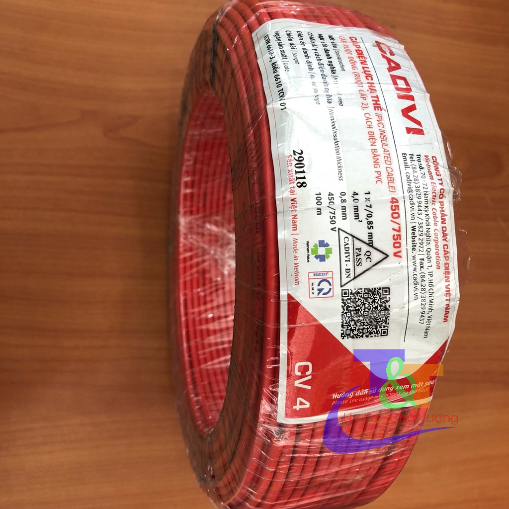 Dây Điện Cadivi CV 4.0, 5.5, 6.0 mm2
