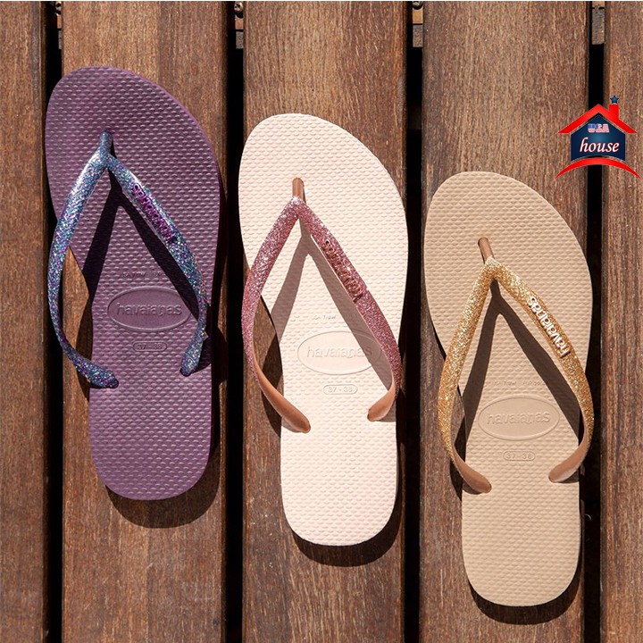 DÉP HAVAIANAS US WOMEN'S SLIM GLITTER FLIP FLOPS