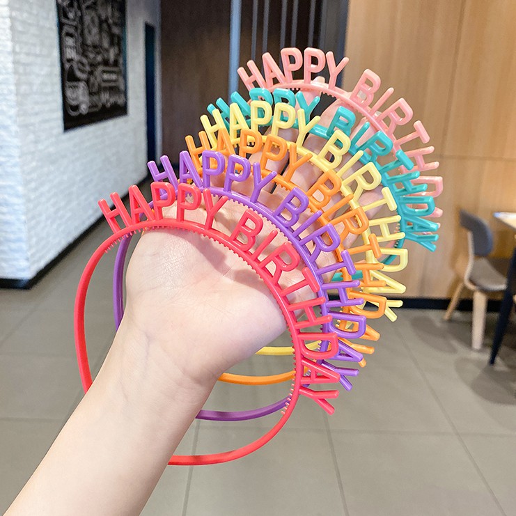 Cài Tóc Chữ Happy Birthday Xinh Xắn Nhiều Màu Sắc Tùy Chọn Cho Nữ