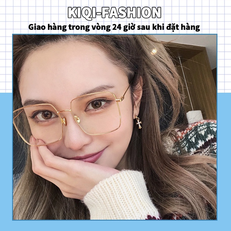 Kính mát gọng vuông chống tia UV400 thời trang cho nữ