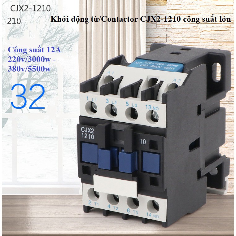 Contactor Khởi Động Từ 12A/220V/380V tải 3000w - 5000w Chất Lượng Cao