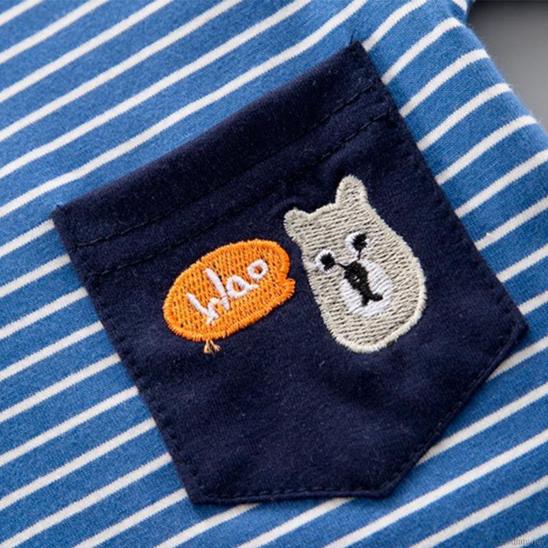 Set áo thun ngắn tay kẻ sọc + Quần short cho bé trai