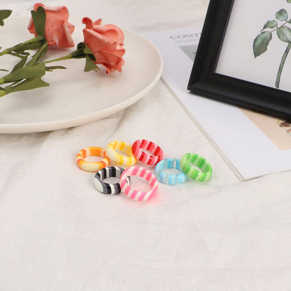 Nhẫn VANES1 Màu Kẹo Ngọt Thời Trang Cho Nam Và Nữ