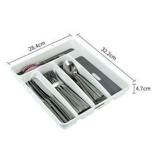 Khay nhựa 5 ngăn đựng muỗng nĩa đũa gọn gàng