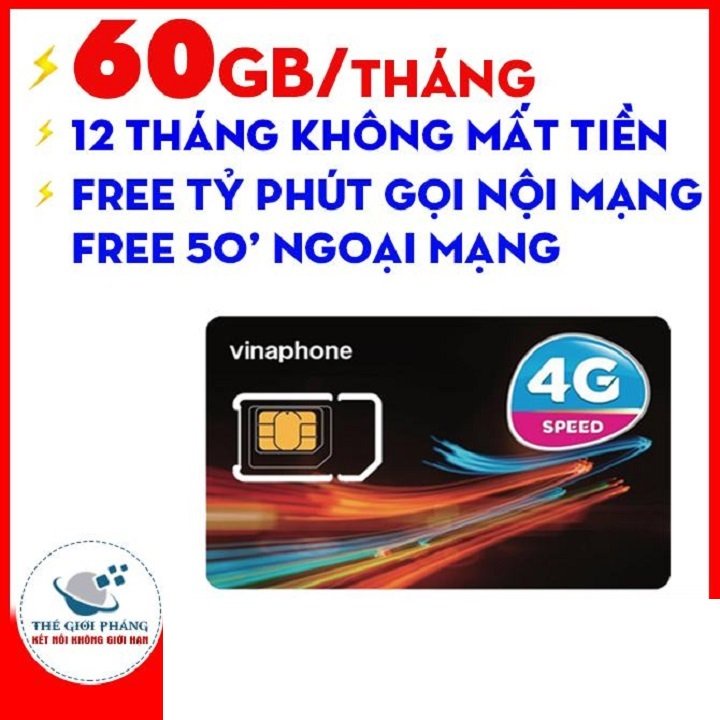 Sim vinaphone D60G gói cước siêu truy cập - D60G siêu ưu đãi tốc độ cao 4g