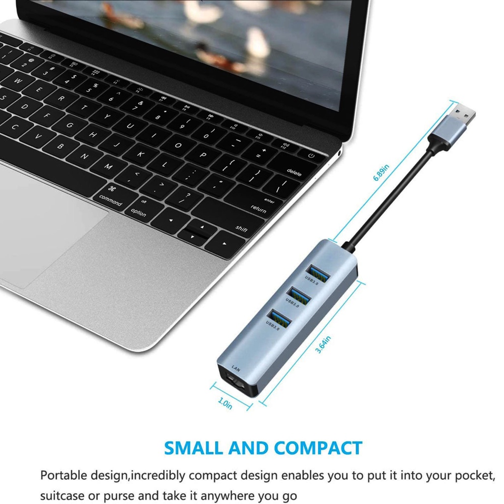 Cáp Chuyển USB 3.0 To Lan 10/100/1000 Mbps Gigabit - USB Sang Lan 3.0