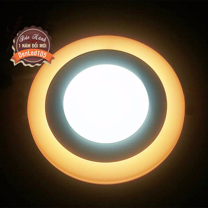 ĐÈN LED ÂM TRẦN TRÒN VIỀN MÀU XANH, HỒNG, VÀNG 6W 9W 18W 24W.