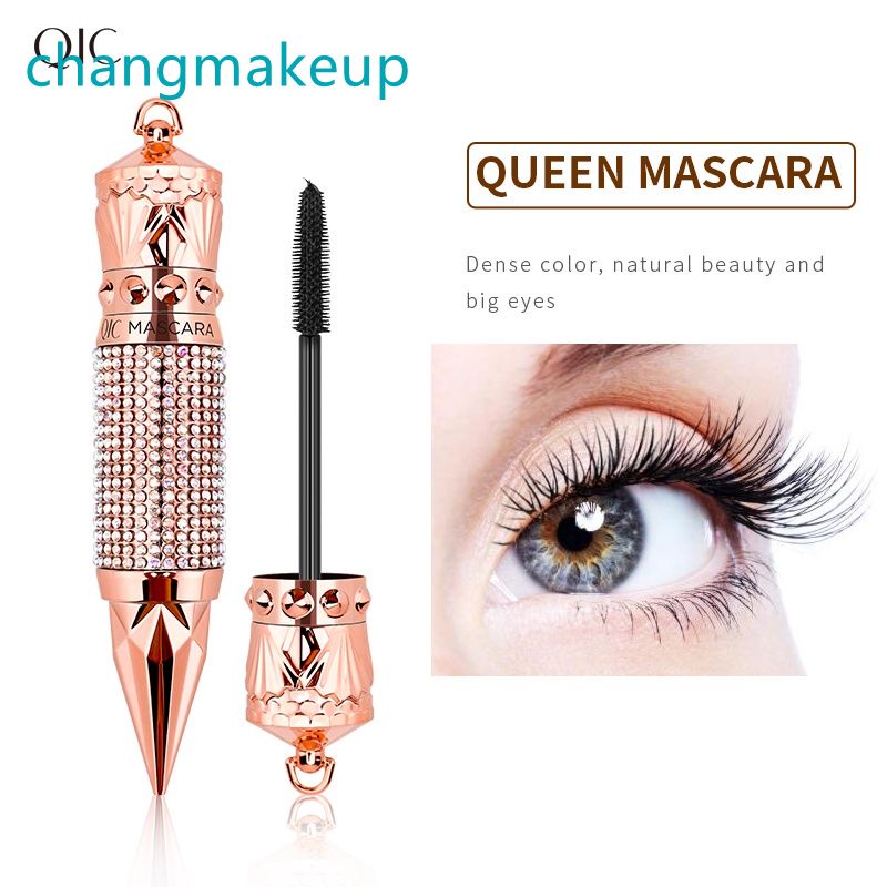 Mascara QIC màu đen làm dài dày và cong mi chống thấm nước chống nhòe

