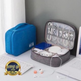 Túi đựng phụ kiện công nghệ, mỹ phẩm, đồ trang điểm chống sốc, chống nước tiện lợi đi du lịch giao màu ngẫu nhiên