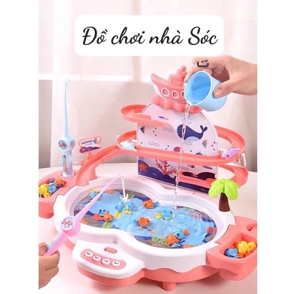 Bộ câu cá cao cấp đèn nhạc, nam châm hút cá tự động