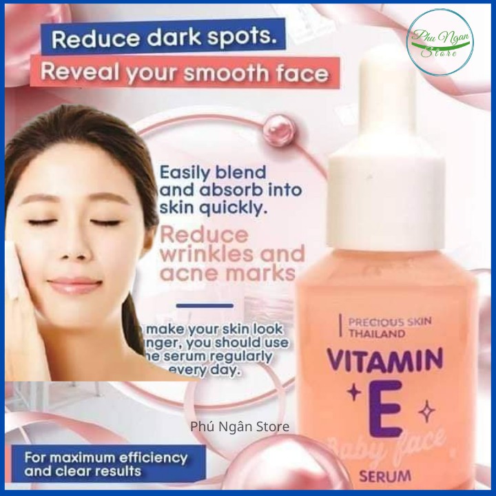 Serum Vitamin E Baby Face Thái Lan 30ml dưỡng trắng da