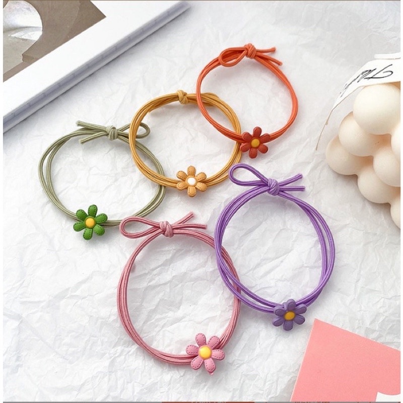 Dây cột tóc hình hoa cúc nhỏ dễ thương H.N.M STORE