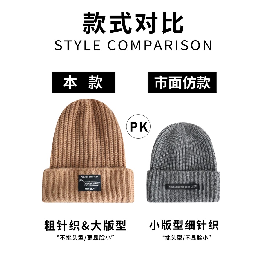 Mũ Len Dày Dặn Phong Cách Thu Đông Mới 2022 Dễ Phối Đồ