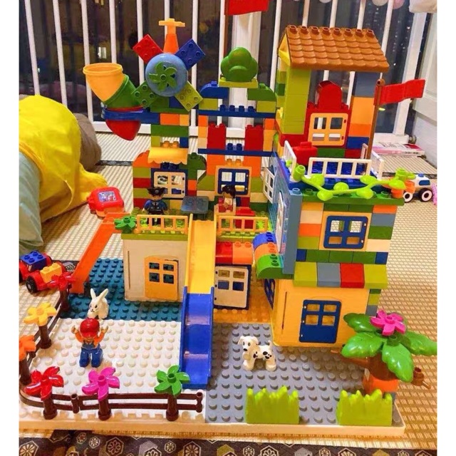 Lego Duplo 242 chi tiết đồ chơi lắp ráp mô hình xây dựng cho bé chất liệu nhựa ABS an toàn