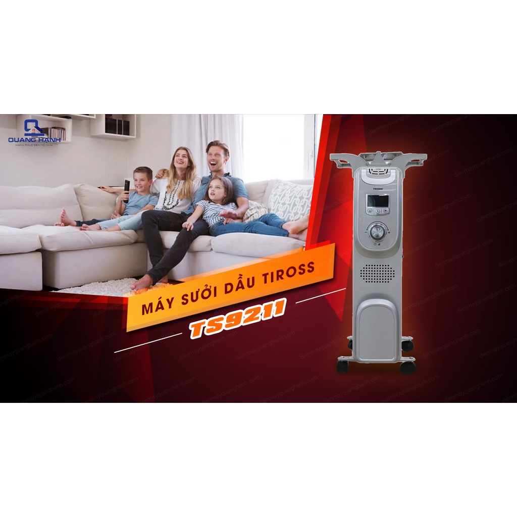 [Hàng chính hãng] Máy sưởi dầu Tiross TS9211 11 thanh 2300W